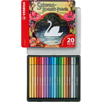 Boîte en métal de 20 feutres Pen 68 Stabilo Schwan.