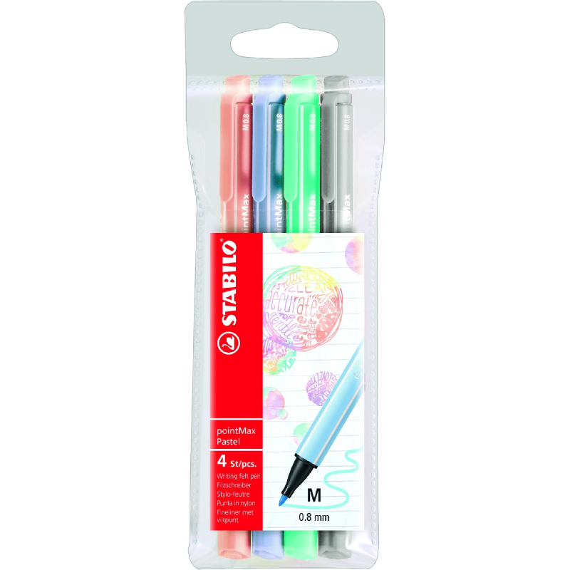 STABILO Pochette de 4 pointMax Pastel.
