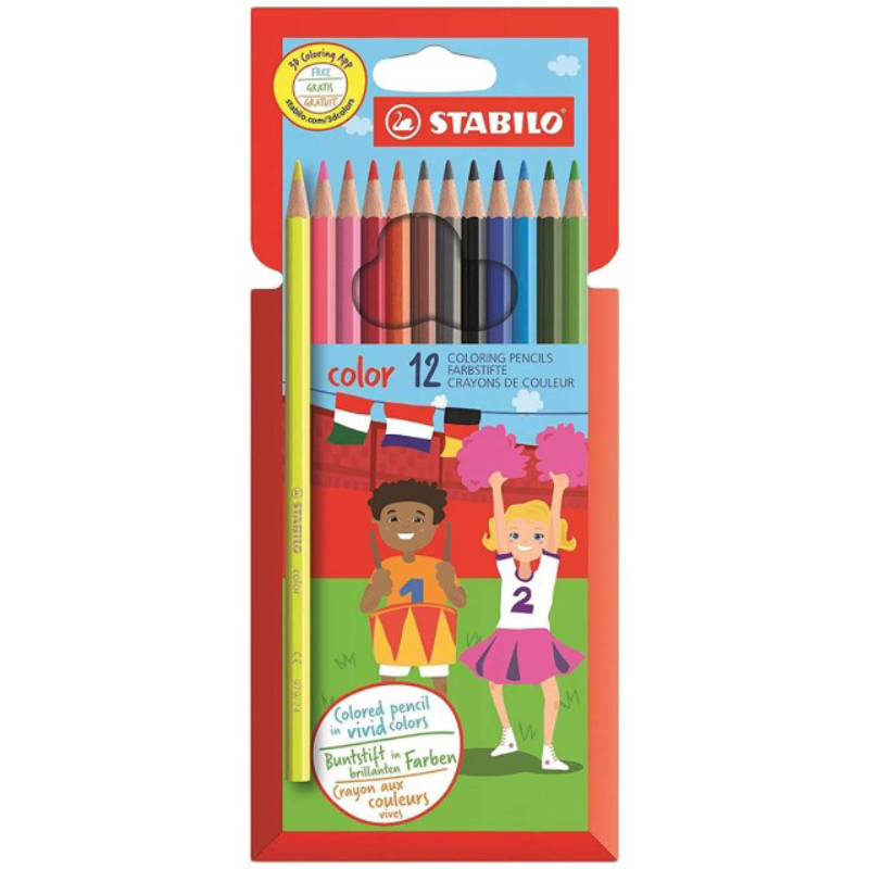 Set de 12 Crayons de Couleur - Stabilo.