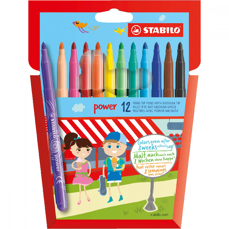 Carton de 12 Feutres - STABILO power.