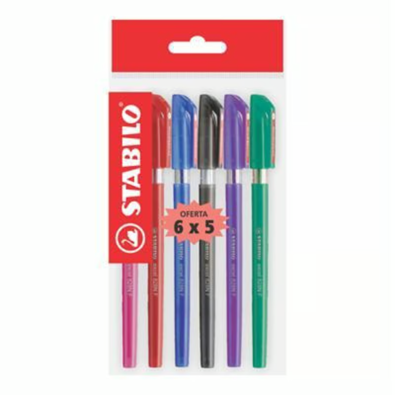 Pack de 6 stylos Excel 828F Fine - Stabilo.