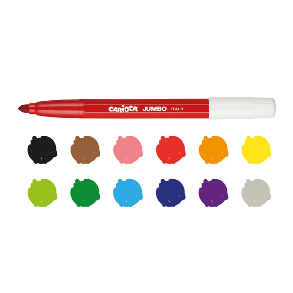 Set De 12 Feutres Maxi Jumbo - Carioca