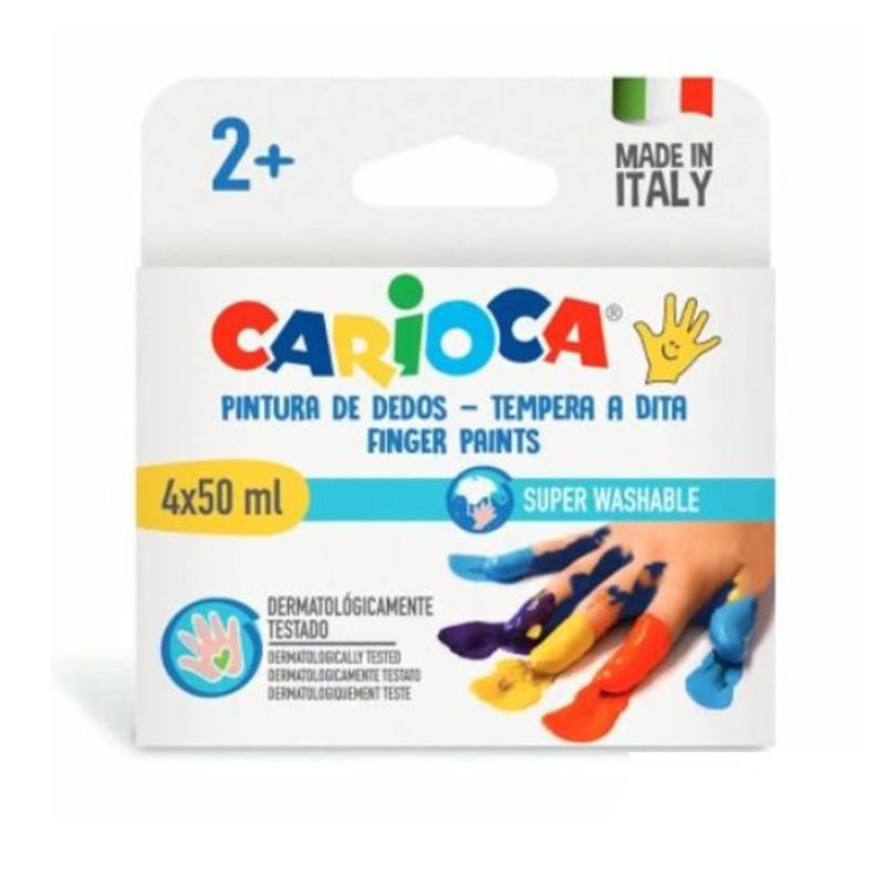 Peinture au doigt 4x50ml - Carioca.