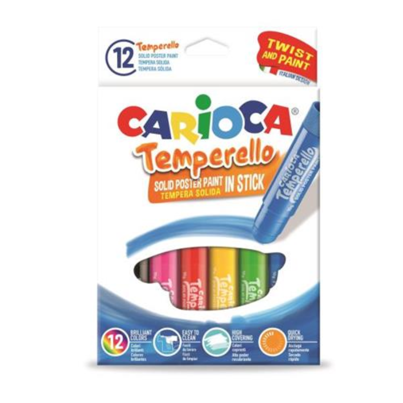 Etui 12 pièces stick gouache Temperello - Carioca.