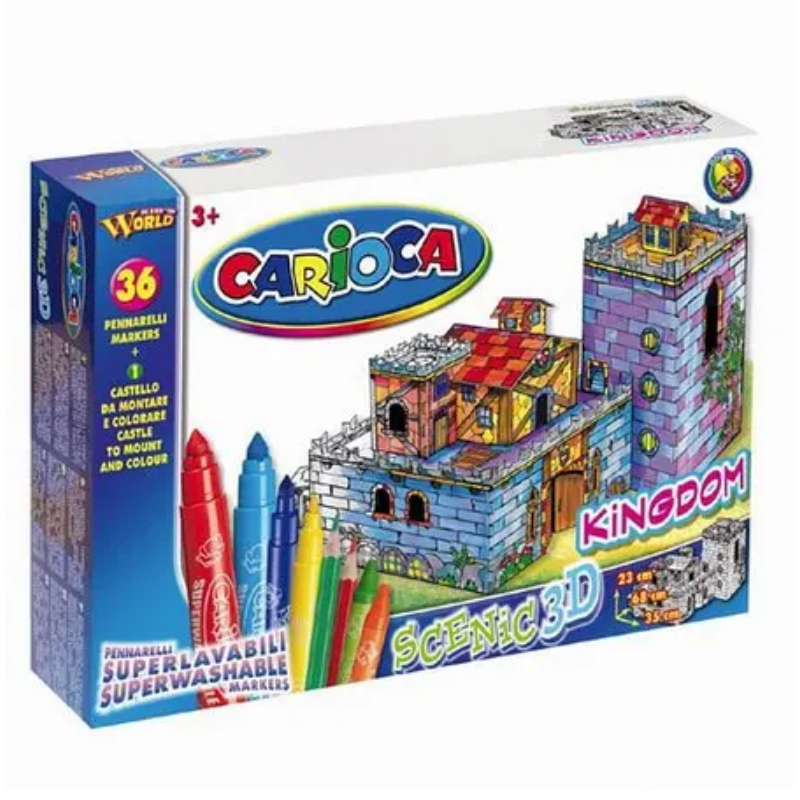 Kit Chateau à construire et colorier - Scenic 3D Kingdom - Carioca.