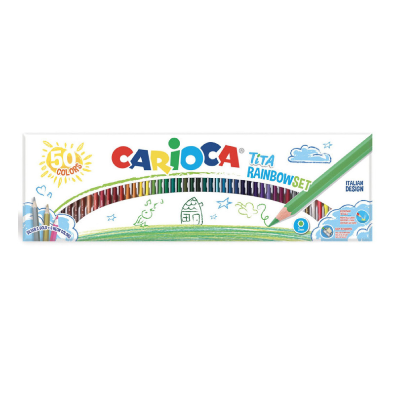 Set De 50 Crayons Rainbow Tita - Carioca.