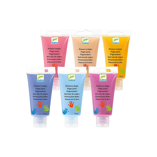 Jouet Djeco - 6 Tubes Peinture de Doigts.