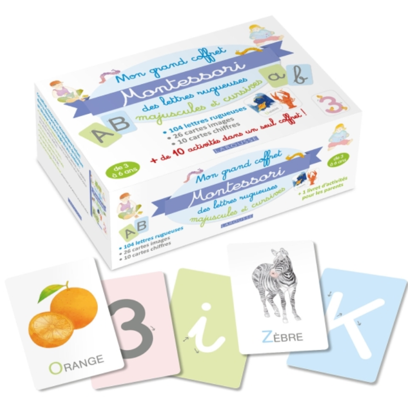 Mon Grand Coffret Montessori des Lettres Rugueuses.
