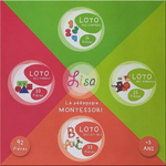 Grand Loto 4en1 Chiffres Lettres Formes et Animaux - Lisa Toys.