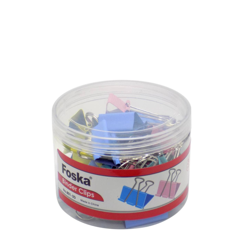 Boite De 24 Pince à Clip 32mm Couleur - Foska.