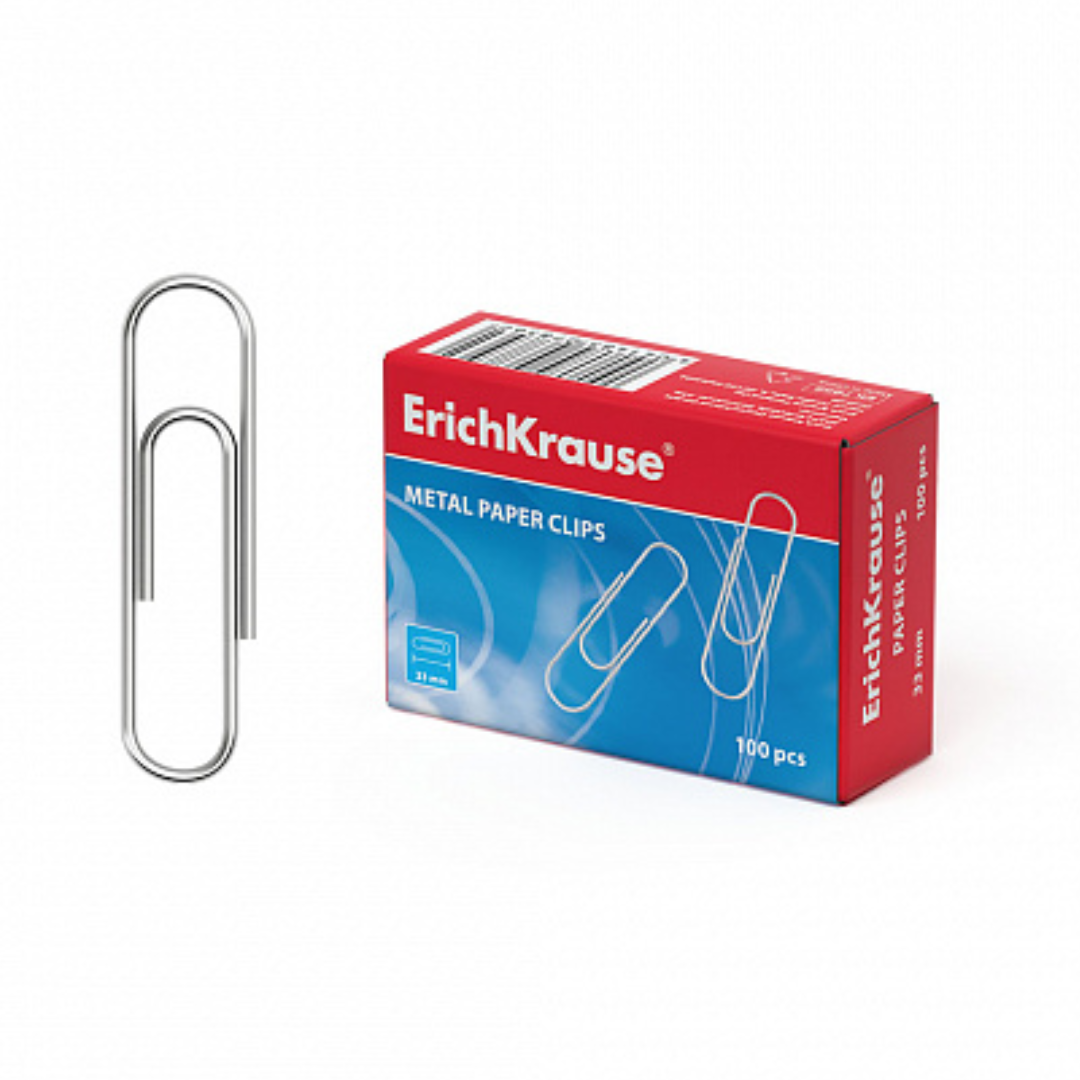Trombones zingués ErichKrause, 33mm (boite 100 pcs).