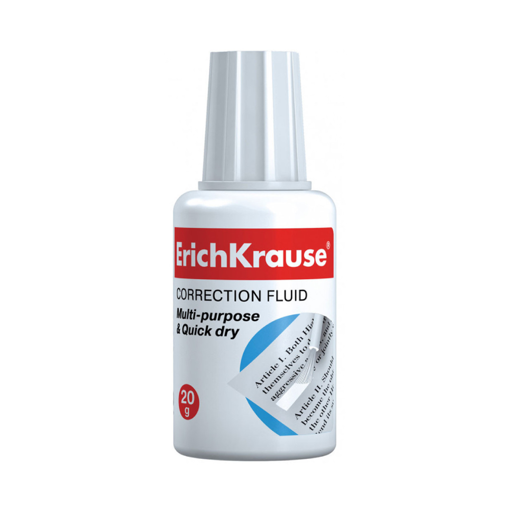 Correcteur Avec Pinceau Extra White, 20 ml - ErichKrause