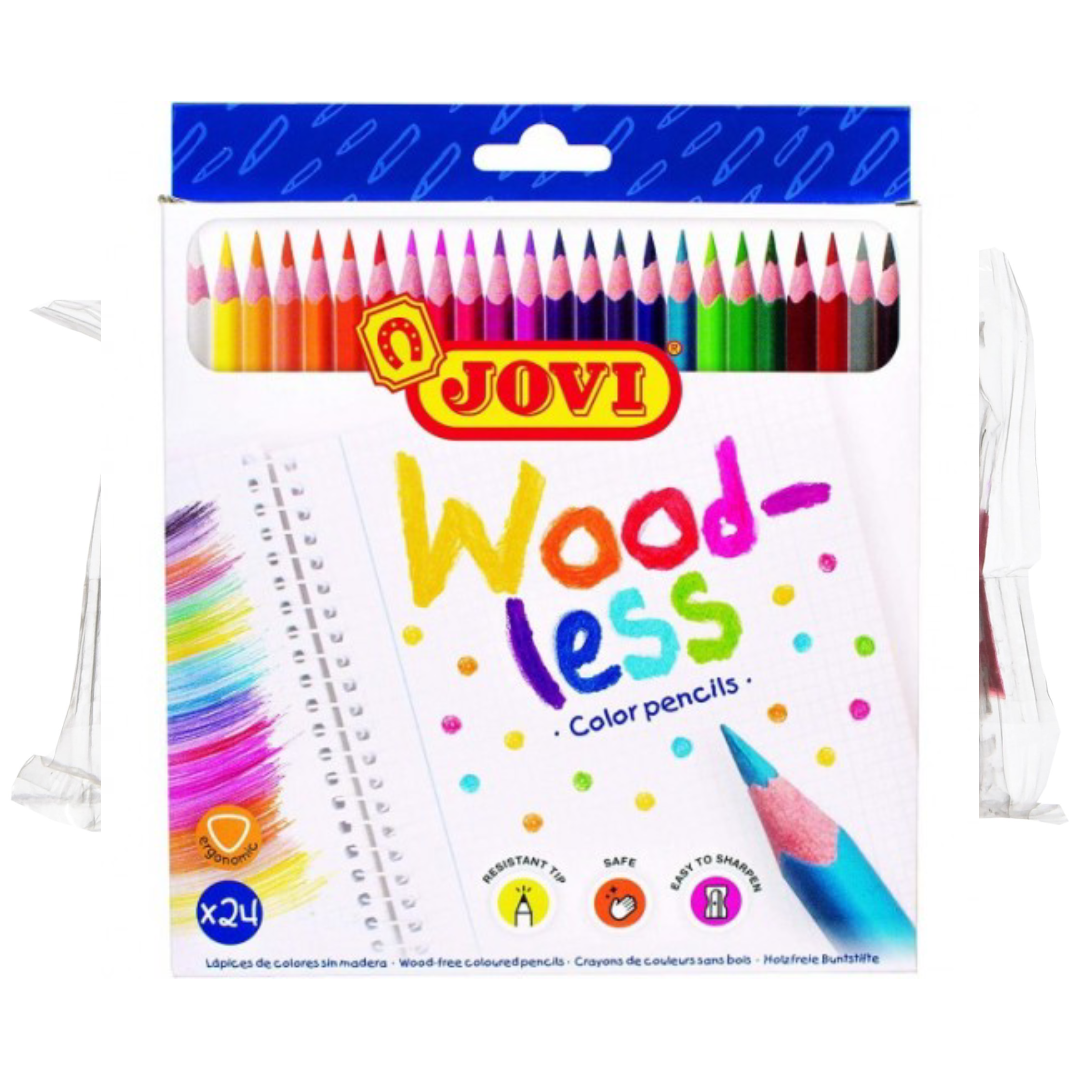 Crayons de couleur Jovi Woodless - 24 couleurs.