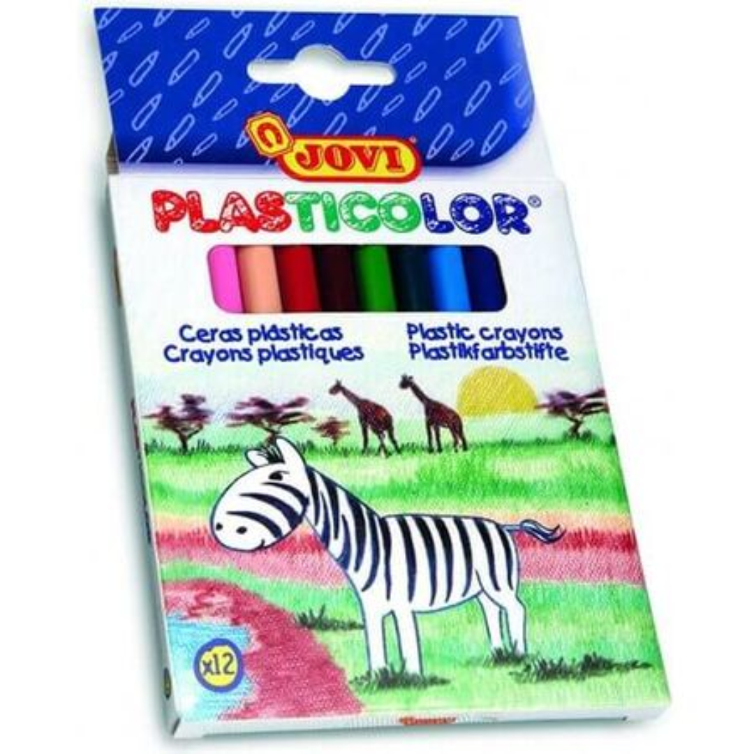 Boite JOVI De 12 Crayons Pastel - Couleurs Assortis.