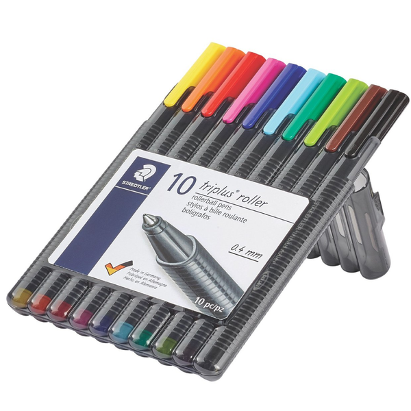 Stylo Roller Staedtler Triplus Roller - Poche de 10 - Réf. 403.