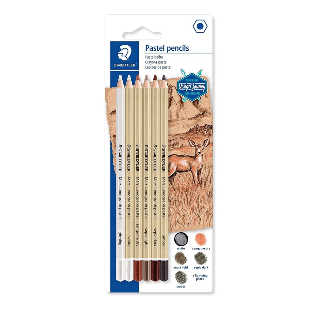 Crayons Pastel 6pcs Mars Lumograph - Staedtler.