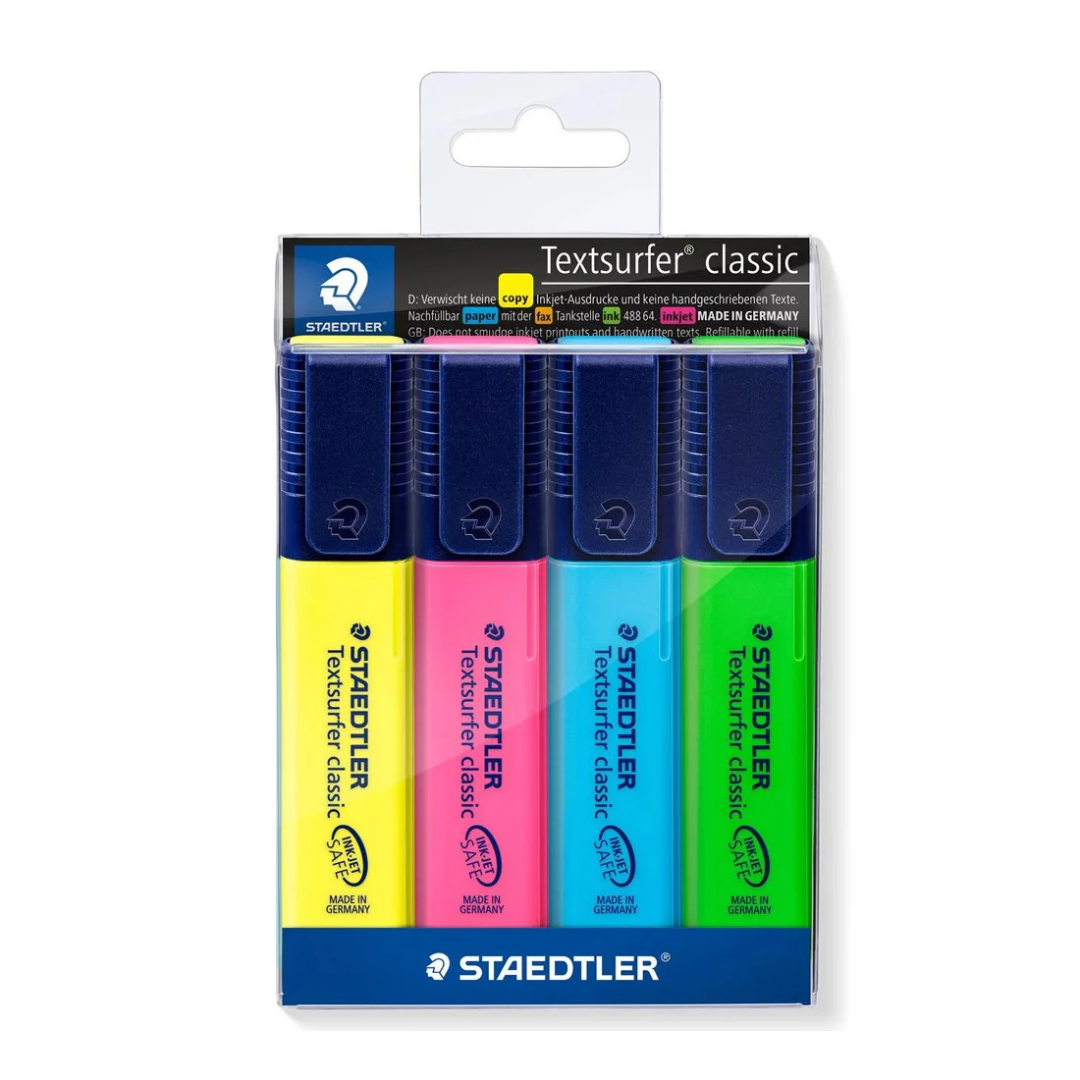4 Marqueurs Classique Fluo STAEDTLER.