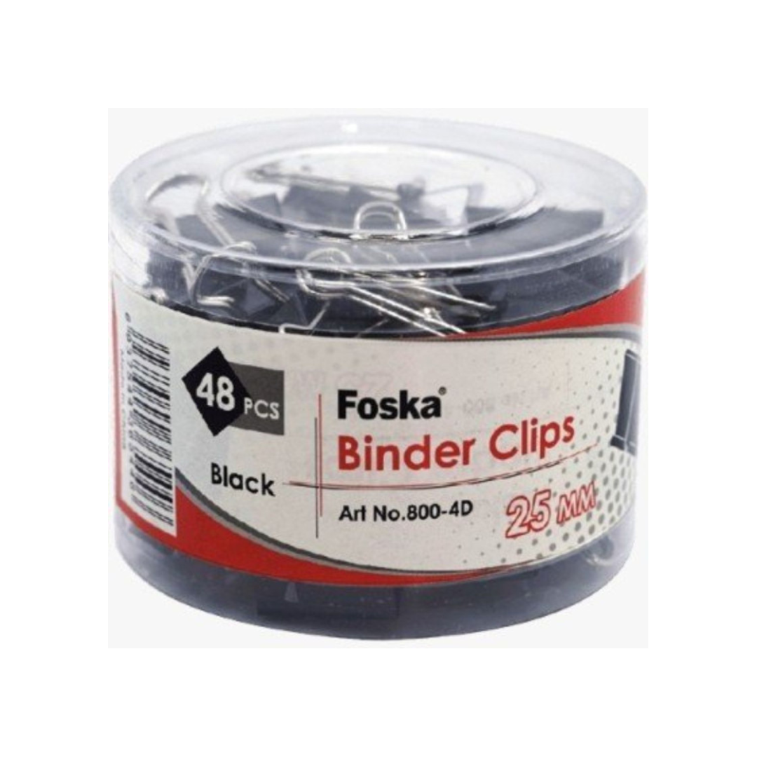 Boite De 48 Clips 25 Mm-Noir Foska.