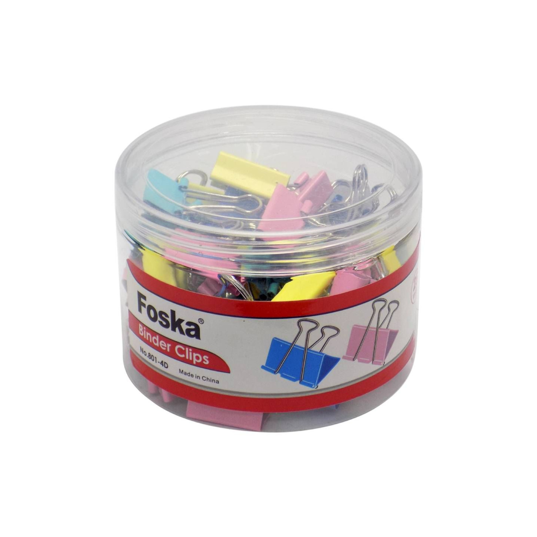 Boite De 48 Clips 25mm Couleur - Foska.
