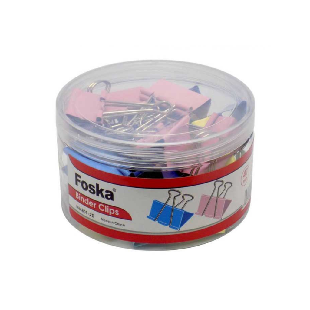 Boite De 24 Pince à Clip 41mm Couleur - Foska