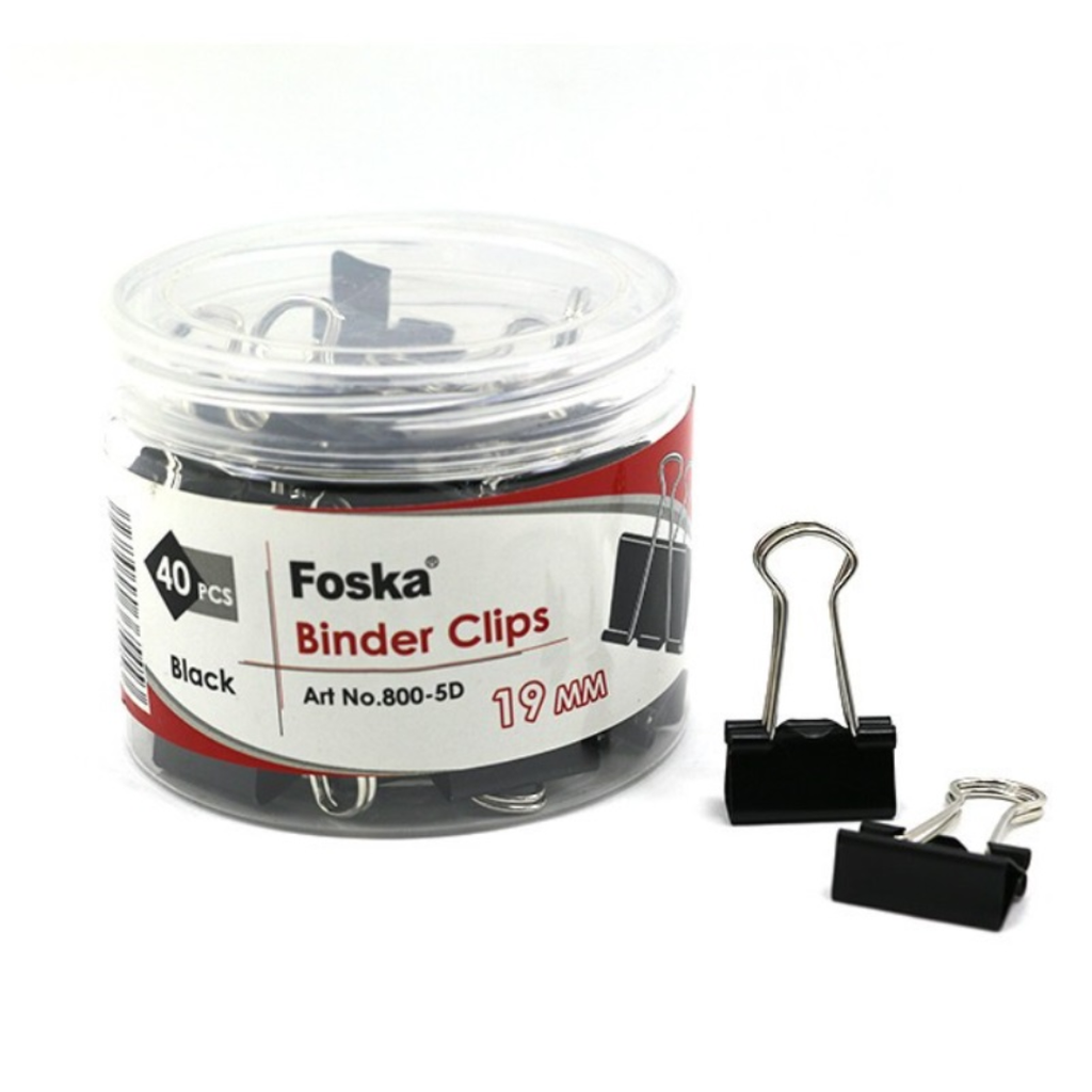 Pince à Clip Noir Foska 15mm - Foska.