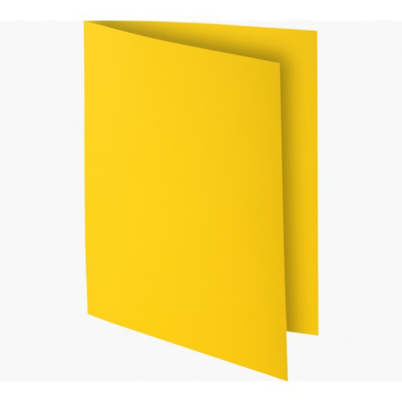 Chemise cartonnée bristol jaune 190g paqet de 100.