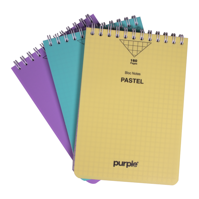Bloc note wiro 160 pages a6 pastel.