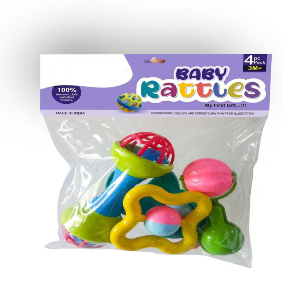 Set de Hochets Bébé – Série 4 Pièces | Ref. TOP1165-24.
