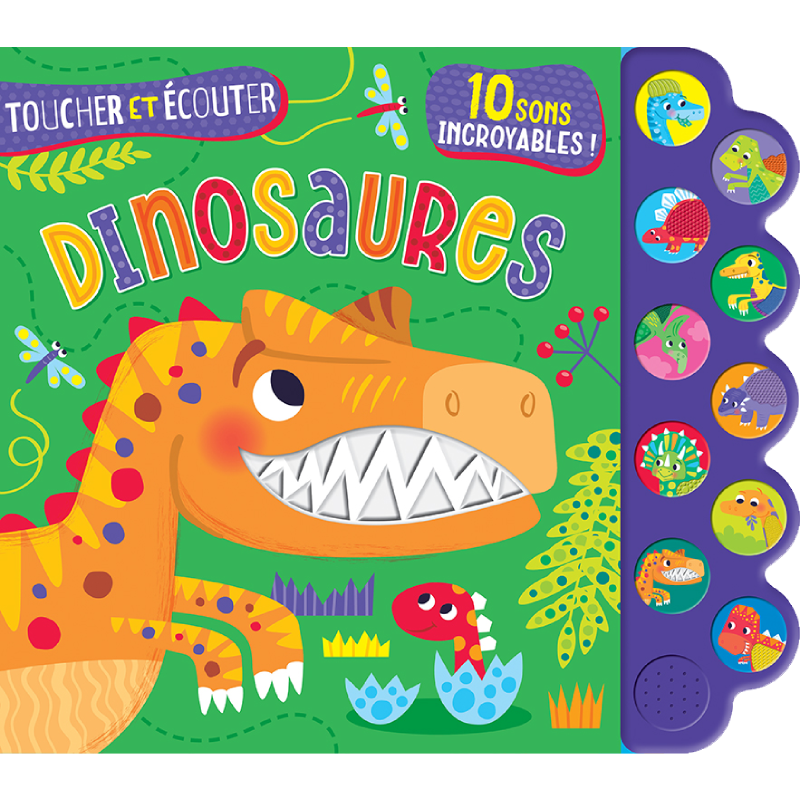 Toucher et Écouter – Dinosaures (10 sons).