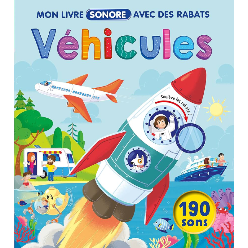 Mon livre sonore avec rabats - Véhicules.