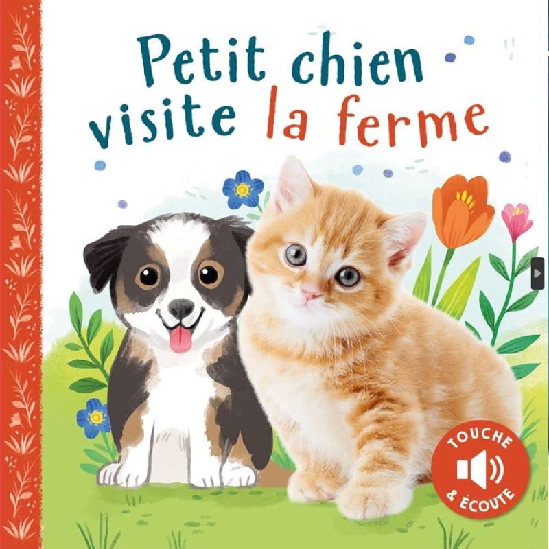 Petit chien visite la ferme.