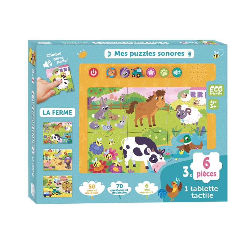 Mes puzzles sonores - La ferme.