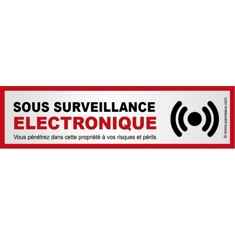 Autocollant "Surveillance Électronique".