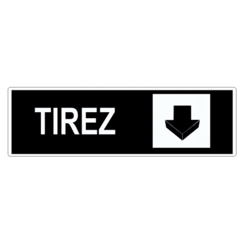 Autocollant "Tirez".