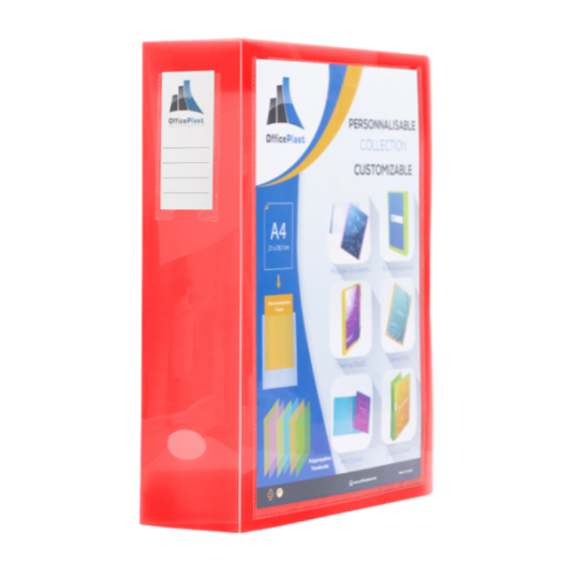 Boîte de Classement Evidence D80 – Rouge (Dos 8 cm).