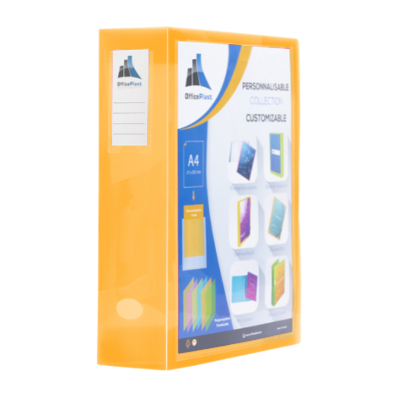 Boîte de Classement Evidence D80 – Jaune (Dos 8 cm).
