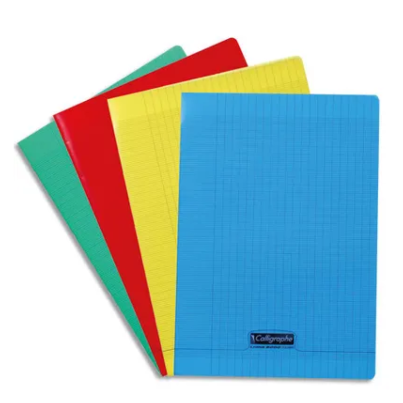 Cahier Piqué Calligraphe – 21x29 cm – 140 Pages – 90g – Couverture PP Assortie.