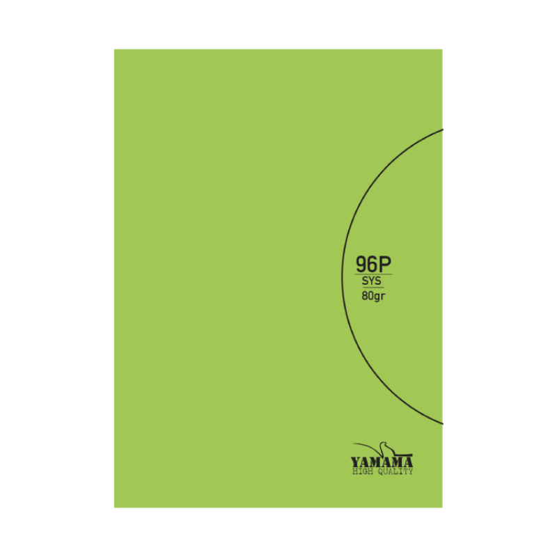 Cahier Piqué GM Yamama – 96 Pages – Vert – 80g.