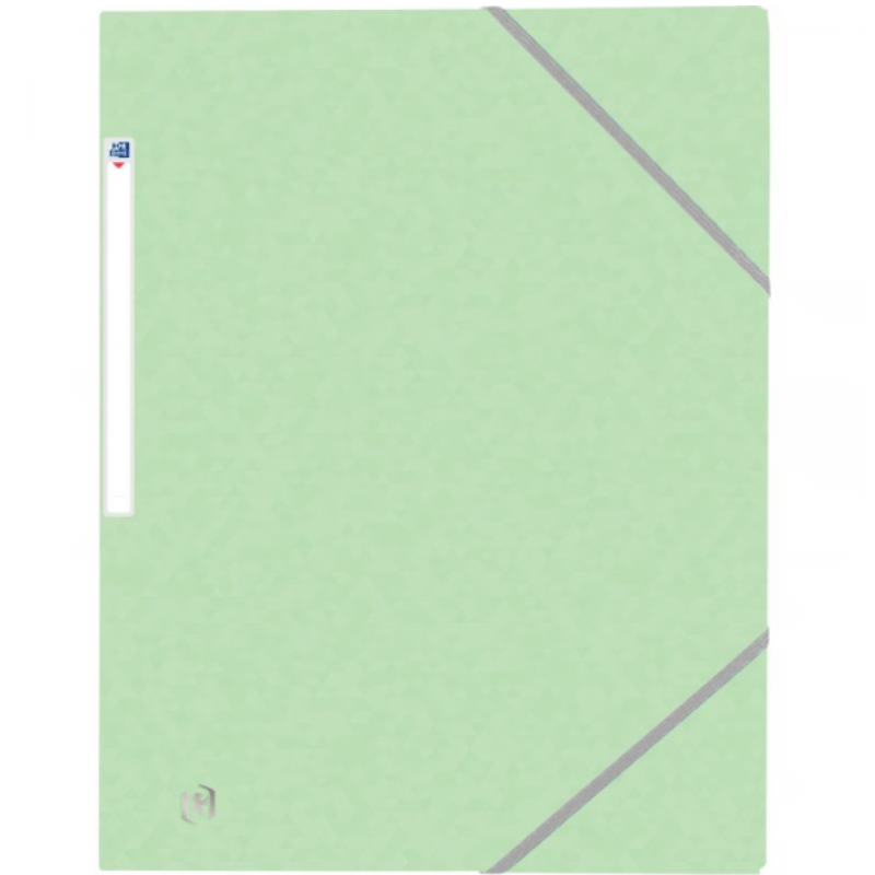 Chemise 3 Rabats avec Rillettes – Carton Lustré Imprimé 24x32 cm – Vert Pastel.