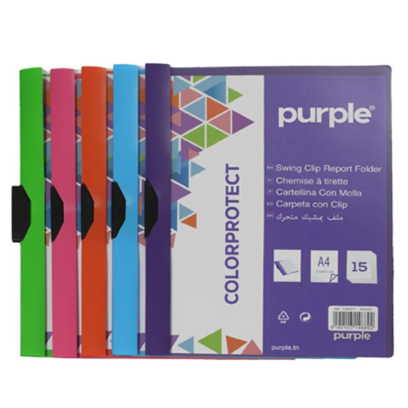 Chemise De Présentation à Tirette Colorprotect Purple.
