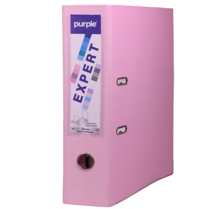 Classeur À Levier (Chrono) Dos 80mm EXPERT Rose.