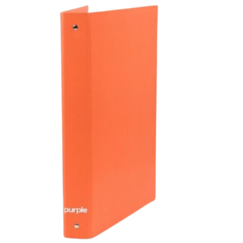 Classeur Rigide 4 Anneaux Dos 40 mm Colorfun Orange.