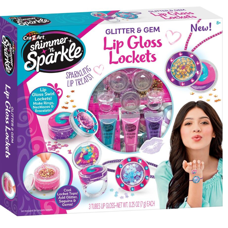 Glitter and Gem Lip Gloss Lockets.