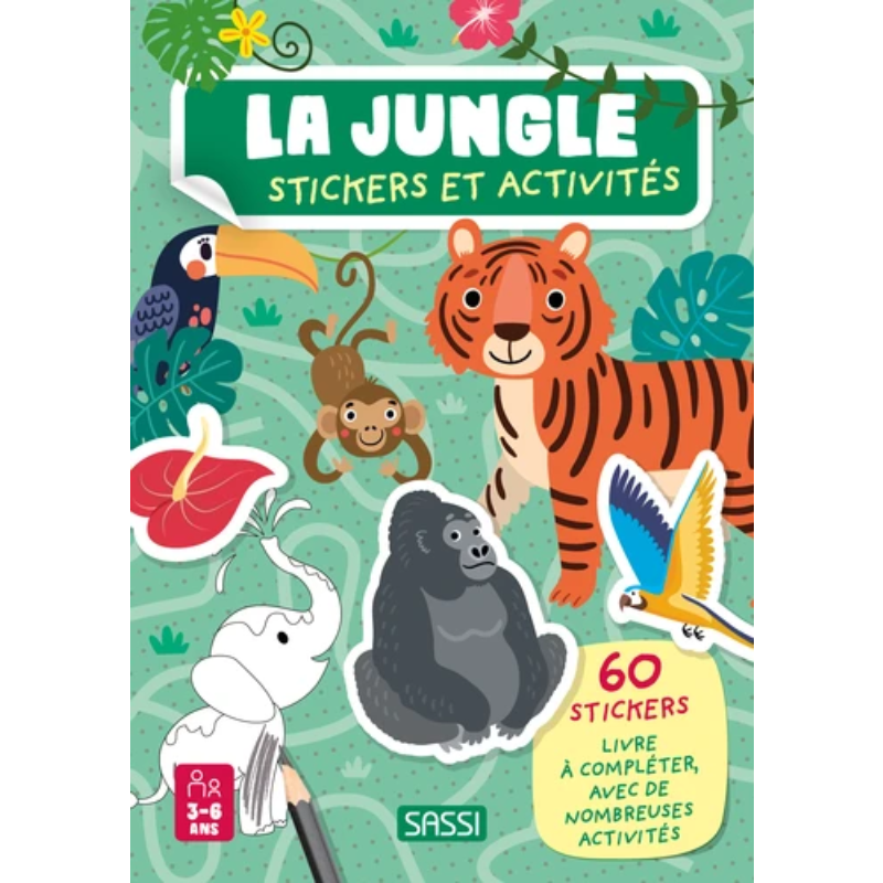 Stickers et Activités – La Jungle.