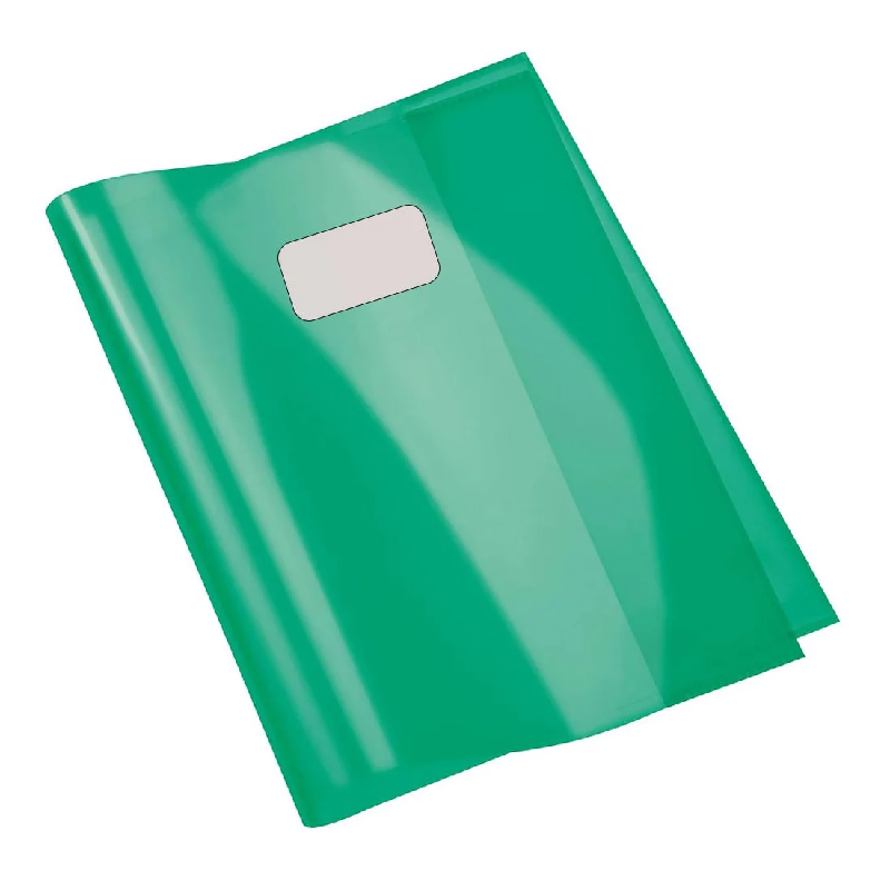 Protège-Cahier En PVC Cristal 24x32 cm, Vert - Purple.