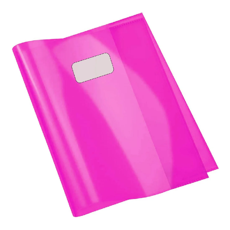 Protège-Cahier En PVC Cristal 24x32 cm, Rose - Purple.