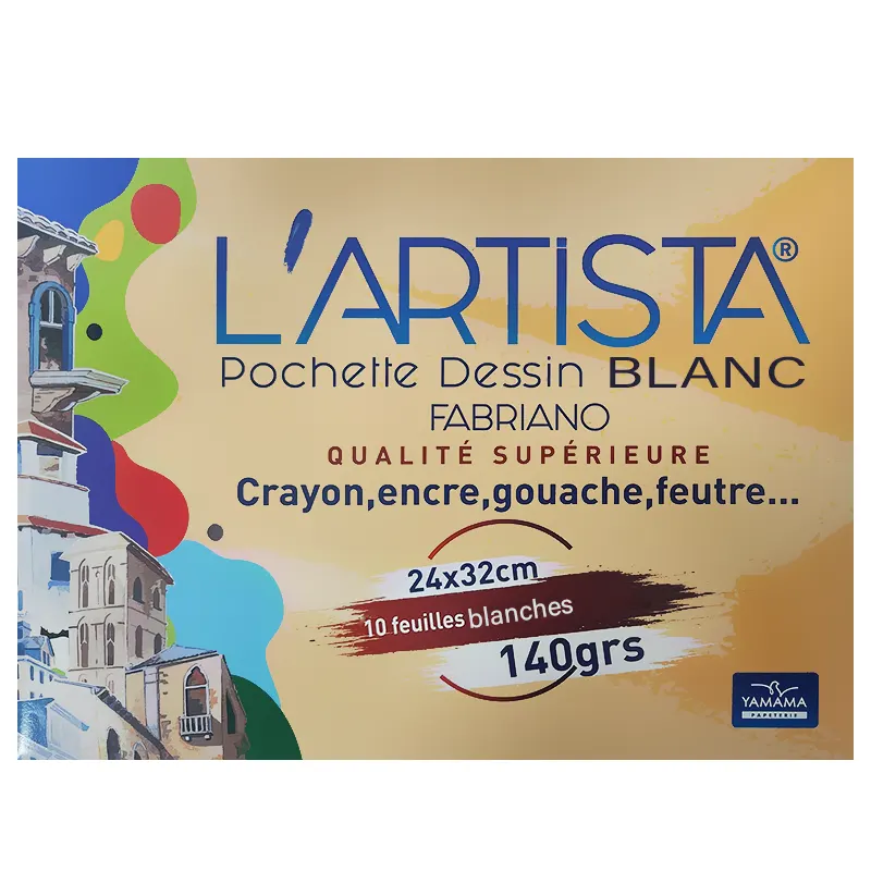 Pochette Dessin L’Artista – Fabriano 10F – Blanc 200g – Yamama.
