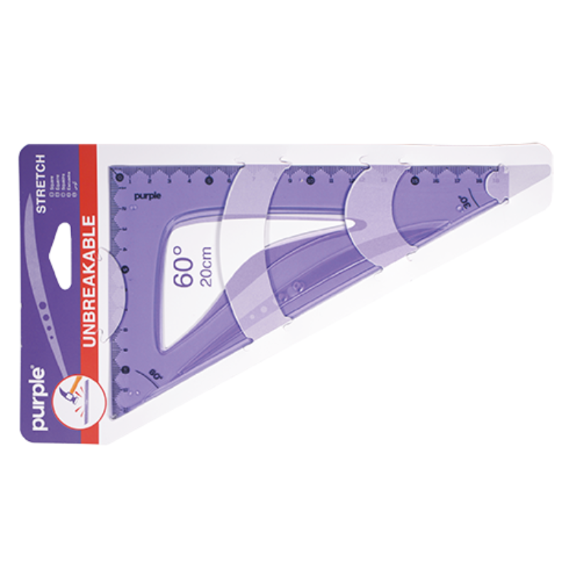 Équerre 60° – 20 cm – Stretch Purple.