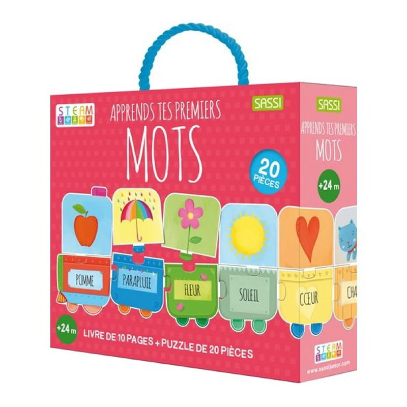 Coffret Livre Et Puzzle Apprends Tes Premiers Mots.
