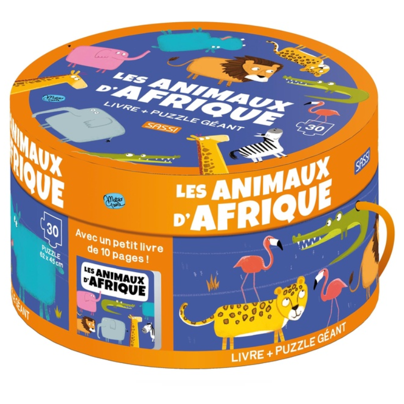 Puzzle Rond – Les Animaux d’Afrique.